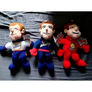NASCAR NWT Rusty Wallace Bill Elliott Mark Martin Beanie Plush Set of 3 VINTAGE